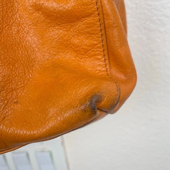 Latico Womens Bag Genuine Leather Orange Oversized Slouchy Hobo Shoulder Boho - Picture 13 of 16